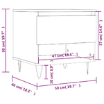 vidaXL Tavolino Bianco Lucido 50x46x50 cm in Legno ingegnerizzato