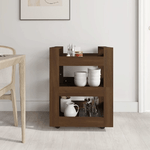 Carrello da Cucina Rovere Marrone 60x45x80 cm Legno ingegnerizzato