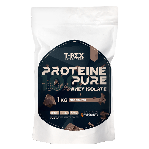 Isolate Whey Protein RAPTOR in polvere 1kg Integratore di proteine del siero del latte isolate, Cioccolato T-Rex Integratori