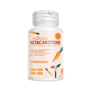 Nutracle Betacarotene 80 perle da 438 mg | Integratore per vista, Alta Concentrazione di Pro Vitamina A | Attivatore Abbronzatura Forte Intensificante