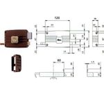 SERRATURA LEGNO APPLICARE 400 ISEO