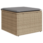 vidaXL Set Divani da Giardino 12 pz con Cuscini Beige in Polyrattan