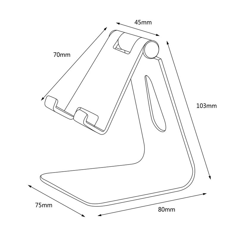 AISENS-MS1PM-081-supporto-per-personal-communication-Supporto-passivo-Telefono-cellulare-smartphone-Tablet-UMPC-Argento