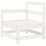 Set Salotto da Giardino 3 pz Bianco in Legno Massello di Pino