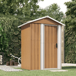 vidaXL Capanno da Giardino Marrone 126x97,5x177 cm Acciaio Zincato