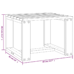 Tavolino da Giardino 40x38x28,5 cm in Legno Massello di Douglas