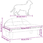 vidaXL Lettino per Cani Marrone 70x52x30 cm in Velluto