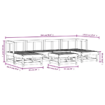 Set Salotto da Giardino 7 pz in Legno Impregnato di Pino