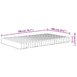 vidaXL Materasso in Schiuma Mediamente Morbido 100x200 cm