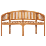 vidaXL Set Salotto da Giardino 5 pz Design Curvo in Massello di Teak