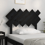 vidaXL Testiera per Letto Nera 104x3x80,5 cm in Legno Massello di Pino