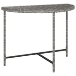 vidaXL Tavolo da Giardino Grigio 100x50x75 cm in Polyrattan