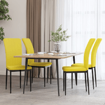 vidaXL Sedie da Pranzo 4 pz Giallo Senape in Velluto