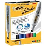 BIC Velleda 1781 evidenziatore 4 pz Punta smussata Nero, Blu, Verde, Rosso