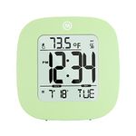 Marathon Cl030058gr Sveglia Digitale da Comodino con Ripetizione Snooze Verde