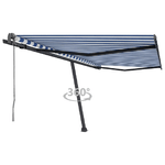 Tenda da Sole Autoportante Automatica 400x350 cm Blu Bianca