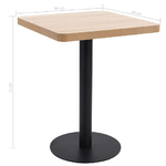 vidaXL Tavolo da Bistrot Marrone Chiaro 60X60 cm in MDF