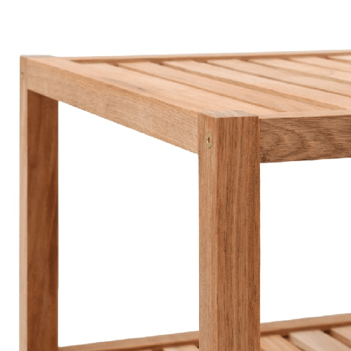 vidaXL Scaffale da Bagno in Legno Massello di Noce 65x40x65 cm