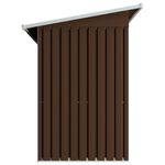 vidaXL Capanno Attrezzi da Giardino Marrone 194x121x181 cm in Acciaio