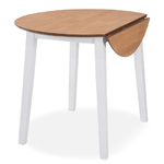 vidaXL Set da Pranzo 5 pz in MDF e Legno di Hevea Bianco