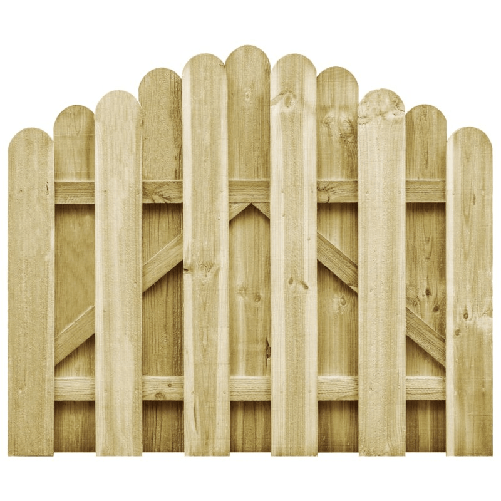 vidaXL Cancello da Giardino in Legno di Pino Impregnato 100x75 cm