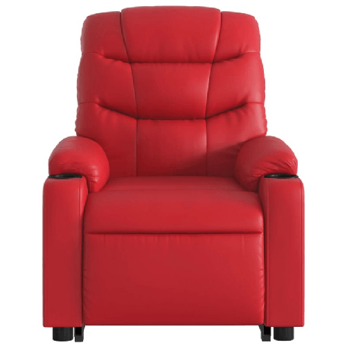 vidaXL Poltrona Alzapersona Reclinabile Rosso in Similpelle