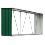 Capannone da Giardino in Acciaio Zincato 330x84x152cm Verde