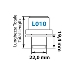 McGard Dadi antifurto cerchi auto piatti, kit 4 pz - Original - L010