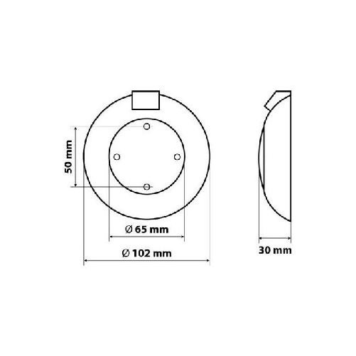 Lampa Luce di cortesia a 9-21 Led - Bianco
