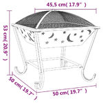 Braciere con Attizzatoio 50 cm XXL in Acciaio