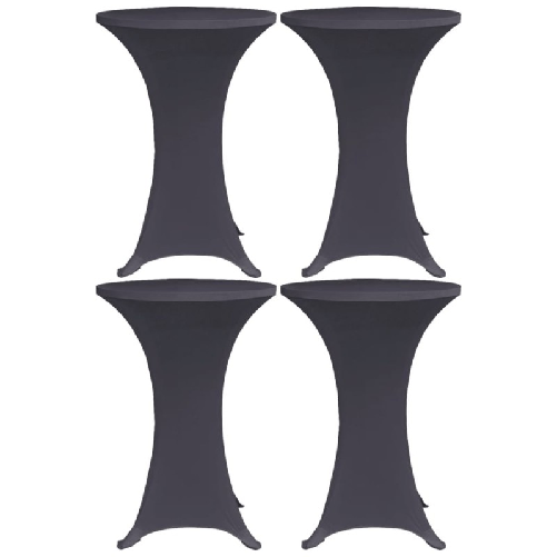 vidaXL Coperture Elastiche per Tavoli 4 pz 80 cm Antracite