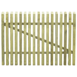 vidaXL Cancello Giardino con Paletti Legno Pino Impregnato 100x75 cm