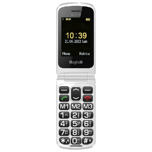 Beghelli-Salvalavita-Phone-SLV18-61-cm--2.4--88-g-Argento-Telefono-per-anziani