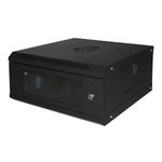 Armadio Rack 19 4U Link Serie Light Colore Nero Con Porta Vetro (Axpxl) Mm 240X400X530 Ripiano Incluso