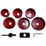 Vigor-Blinky Seghe a Tazza Set 9 Pezzi Acciaio al Carbonio 51-86mm