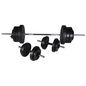 vidaXL Set Bilanciere e 2 Manubri 60,5 kg