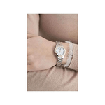 Casio Orologio da Polso con Lancette Quadrante Bianco con Numeri Arabi Bracciale in Acciaio Bicolore con Chiusura di Sicurezza