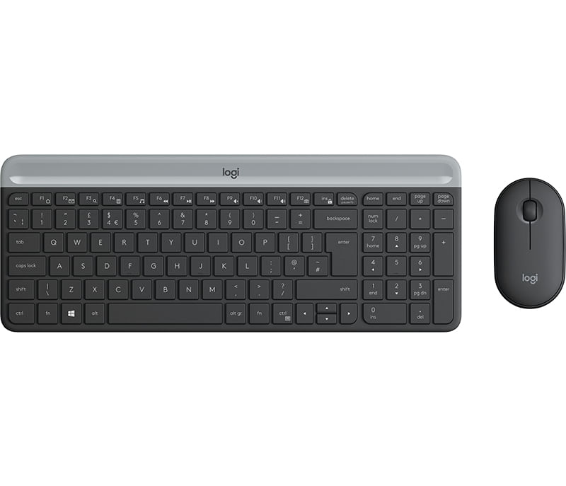 Logitech-MK470-tastiera-Mouse-incluso-RF-Wireless-AZERTY-Francese-Grafite