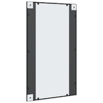 vidaXL Specchio da Parete Nero 60x100 cm Rettangolare in Ferro