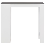 vidaXL Tavolo da Bar con Ripiano Bianco 110x50x103 cm