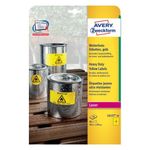 Avery L6127-20 etichetta autoadesiva Rettangolo con angoli arrotondati Permanente Giallo 80 pz