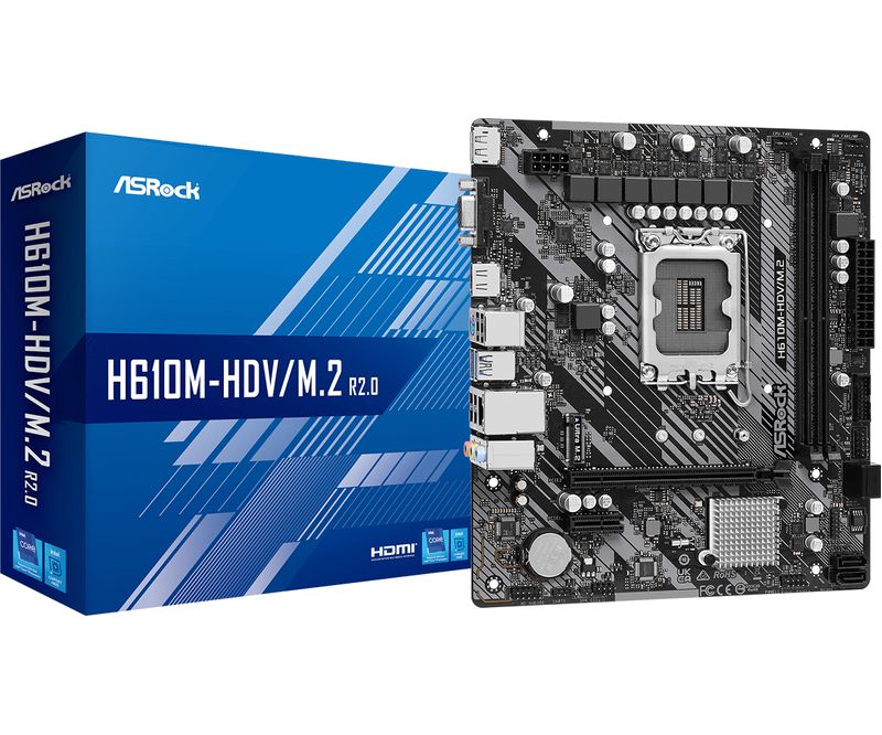 Asrock-H610M-HDV-M.2-R2.0-Intel-H610-LGA-1700-micro-ATX