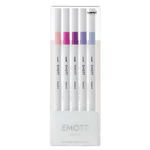 Uni Mitsubishi Astuccio 5 fineliner EMOTT tratto 0.4mm colori ass. Floral Uni Mitsubishi