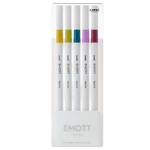 Uni Mitsubishi Astuccio 5 fineliner EMOTT tratto 0.4mm colori ass. Retro' Uni Mitsubishi