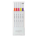 Astuccio-5-fineliner-EMOTT-tratto-0.4mm-colori-ass.-Passion-Uni-Mitsubishi