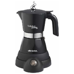 Ariete 1358 Moka Aroma - Moka elettrica 2/4 tazze - Autospegnimento - Mantenimento temperatura per 30' - 400 Watt - Nero