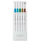 Uni Mitsubishi Astuccio 5 fineliner EMOTT tratto 0.4mm colori ass. Island Uni Mitsubishi