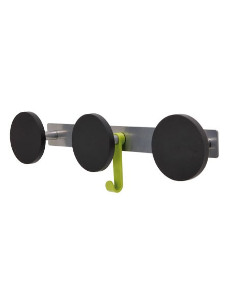 Alba PMS3 gancio di stoccaggio domestico Interno Gancio universale Nero, Argento 1 pz