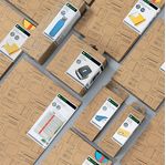 Vaschetta-portacorrispondenza-con-vassoio-Organizer-Giallo-Cosy-Leitz