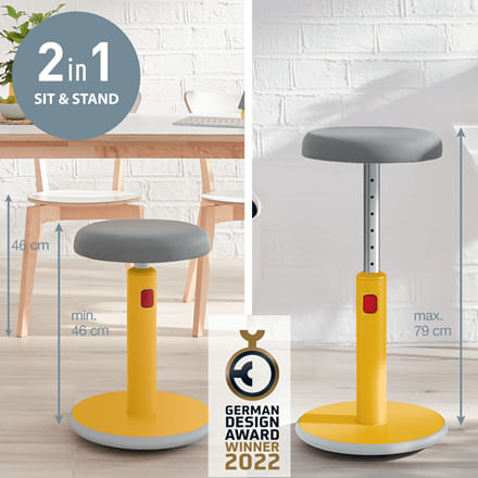 Sgabello-sit-stand-Ergo-Cosy-Giallo---Leitz